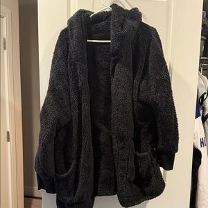 Cozy Black oversized Jacket